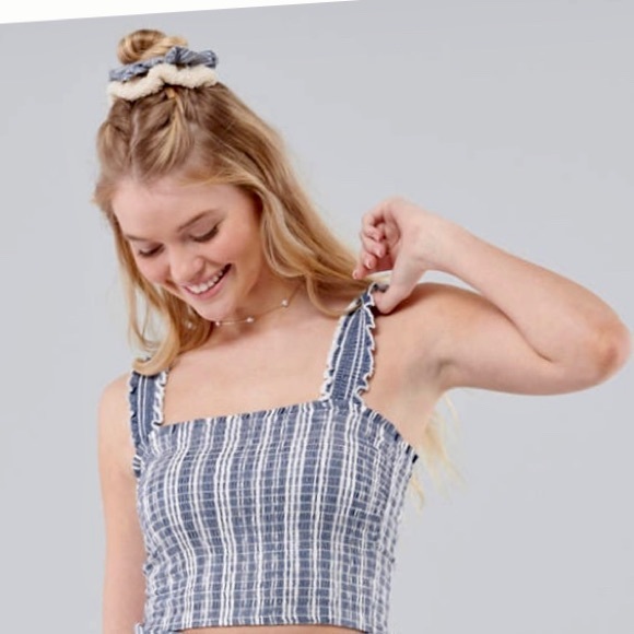 Hollister | Tops | Nwt Hollister Summer Smocked Crop Top Tank Top | Poshmark